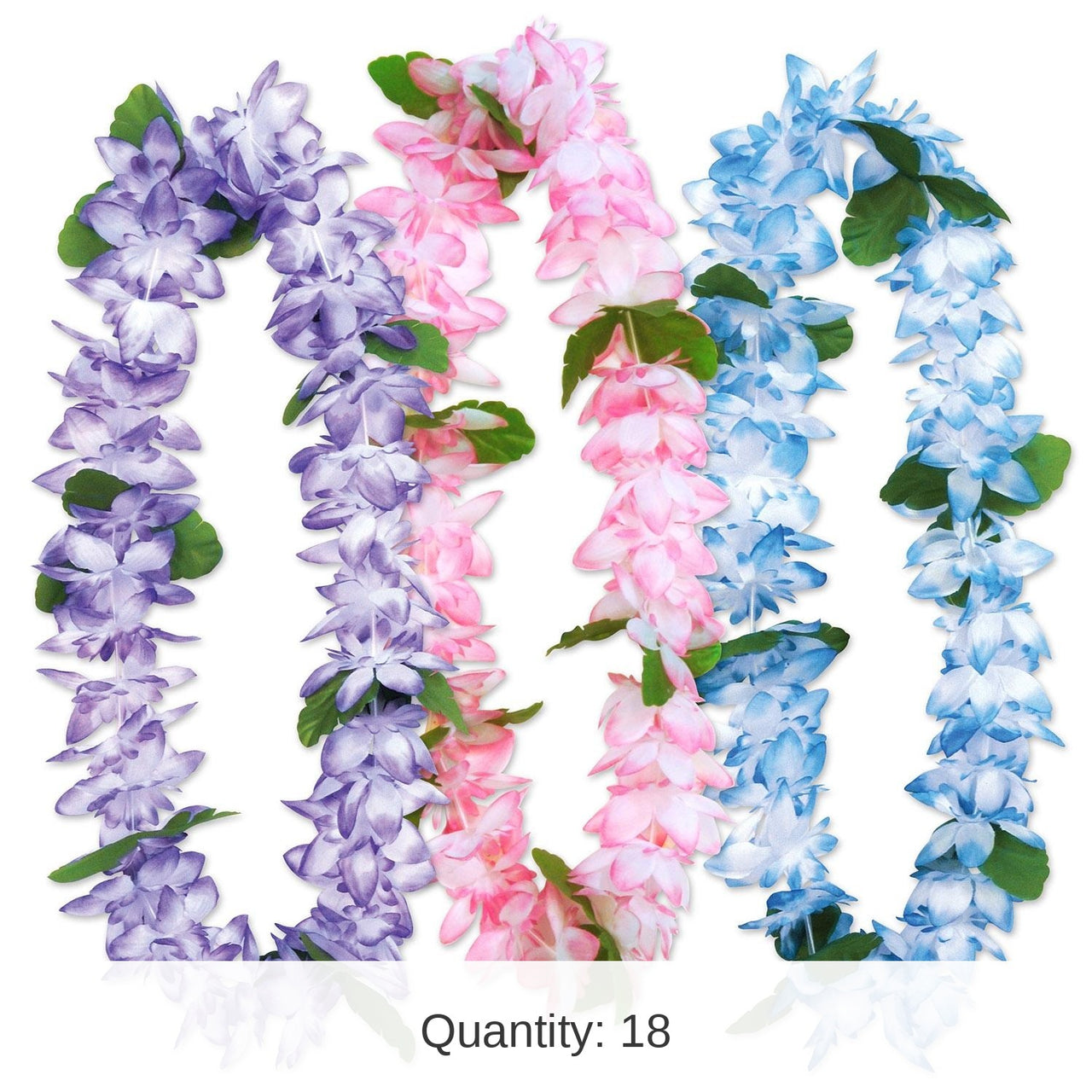 18 Pack Bulk Luau Party Island Floral Leis