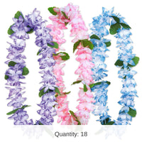 18 Pack Bulk Luau Party Island Floral Leis