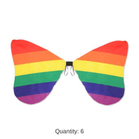 6 Pack Bulk Fabric Rainbow Wing (1 Set per Package)