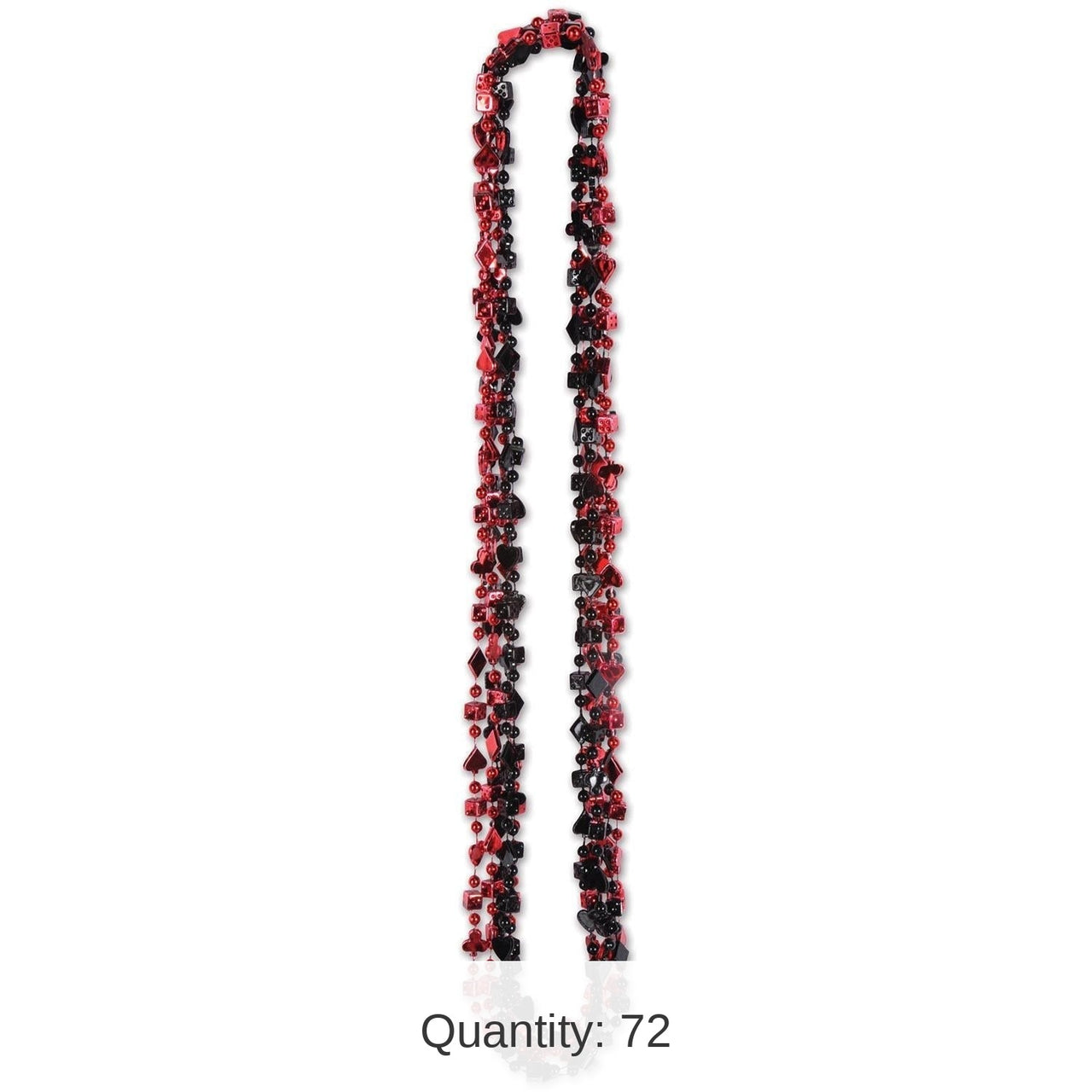 72 Pack Bulk Casino Party Bead Necklaces