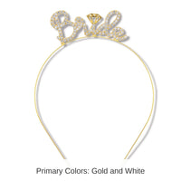12 Pack Bulk Bachelorette Party Rhinestone Bride Headband