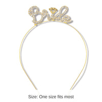 12 Pack Bulk Bachelorette Party Rhinestone Bride Headband