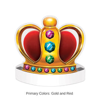 12 Pack Bulk Mardi Gras King/Queen Crown Headband