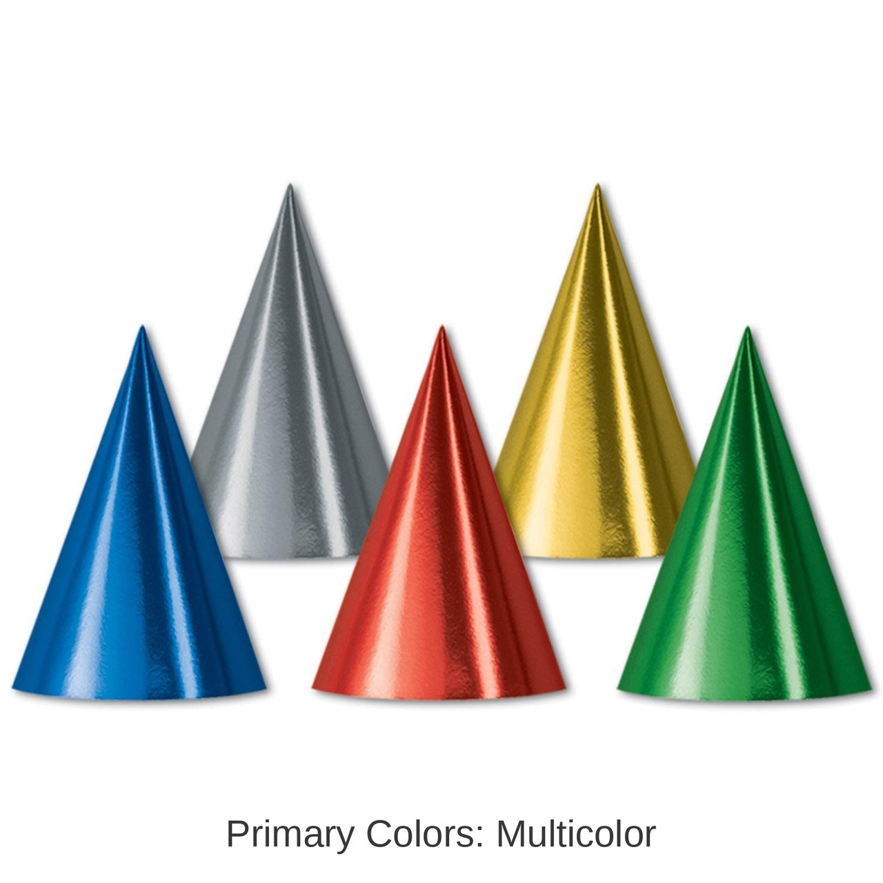 144 Pack Bulk Foil Cone Hat
