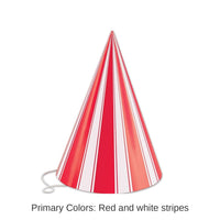 144 Pack Bulk Striped Cone Hat