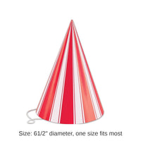 144 Pack Bulk Striped Cone Hat