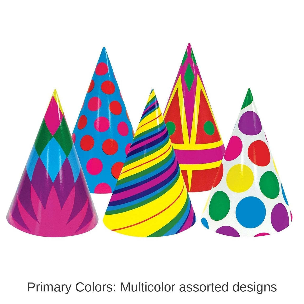144 Pack Bulk Cone Hats