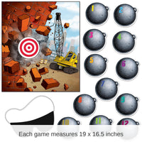 24 Pack Beistle Pin The Wrecking Ball On The Crane Party Game