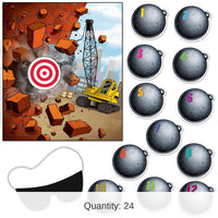 24 Pack Beistle Pin The Wrecking Ball On The Crane Party Game