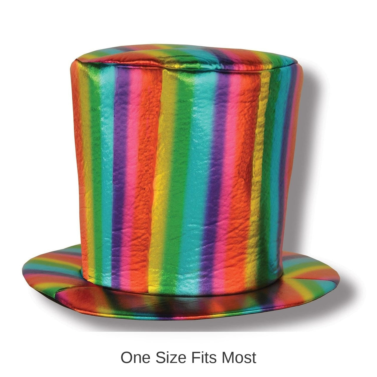 6 Pack Bulk Fabric Rainbow Hat