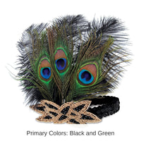 12 Pack Bulk Flapper Peacock Headband