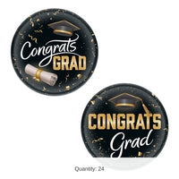 24 Pack Bulk Congrats Grad Buttons 2-inch Graduation Pins