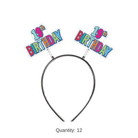 12 Pack Bulk 19th Birthday Boppers multi-color