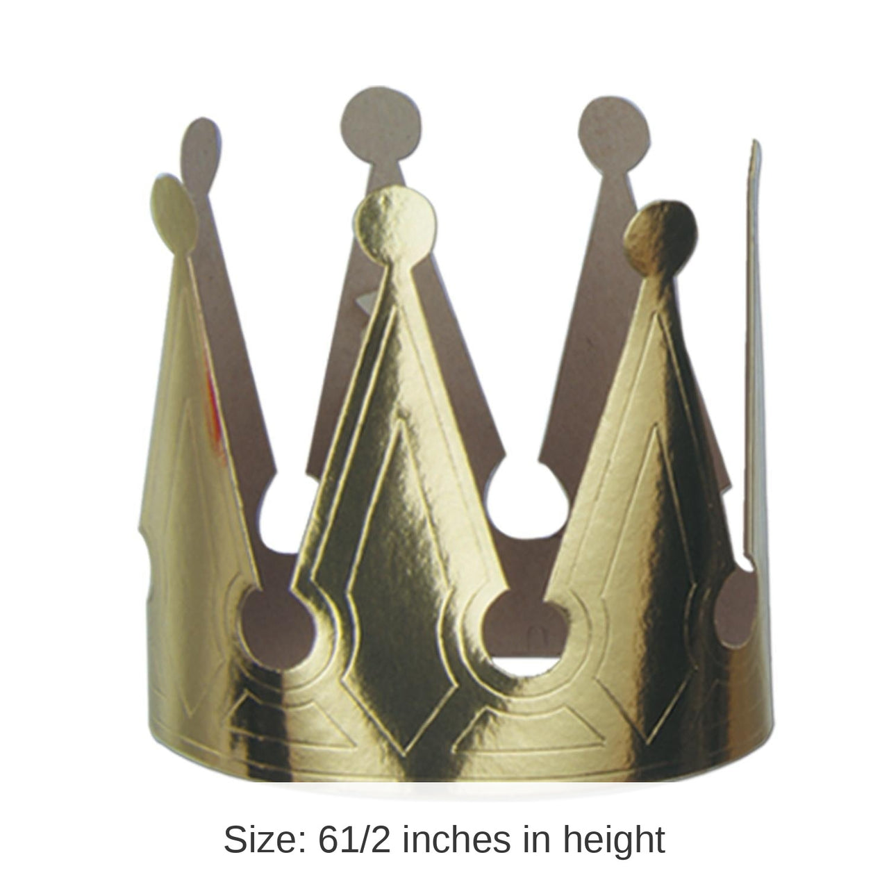 72 Pack Bulk Gold Foil King's Crown
