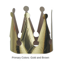 72 Pack Bulk Gold Foil King's Crown