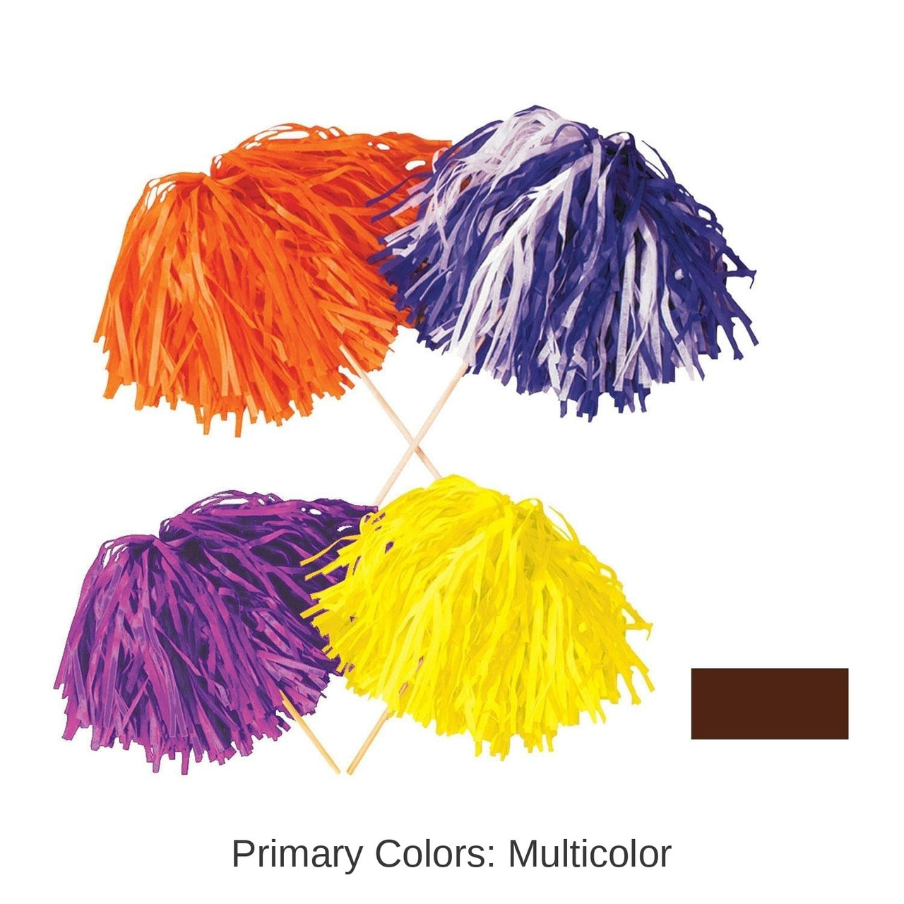 144 Pack Bulk Brown 12 inch x 8 inch Tissue Pom Pom 320 Strand
