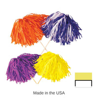 144 Pack Bulk White & Yellow Tissue Pom Pom 320 Strand for Sports & School