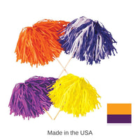 144 Pack Bulk Golden Yellow & Purple Tissue Pom Pom 480 Strands