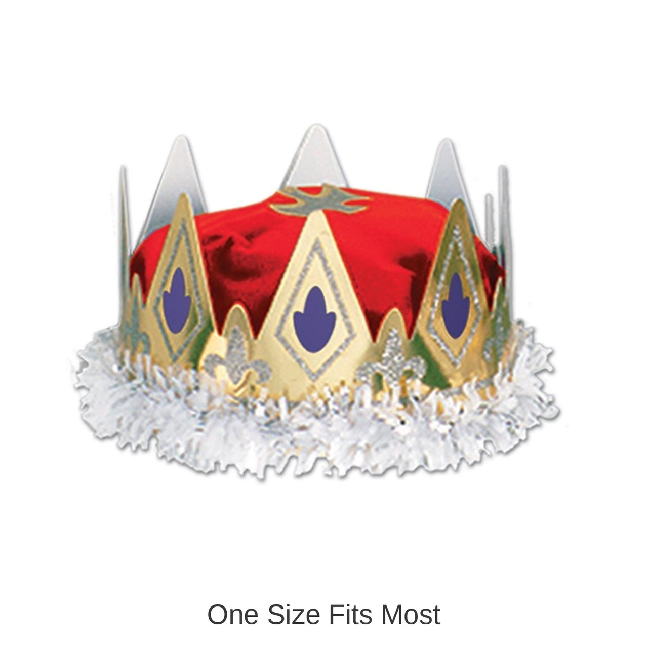 12 Pack Bulk Royal Queen's Crown- Red