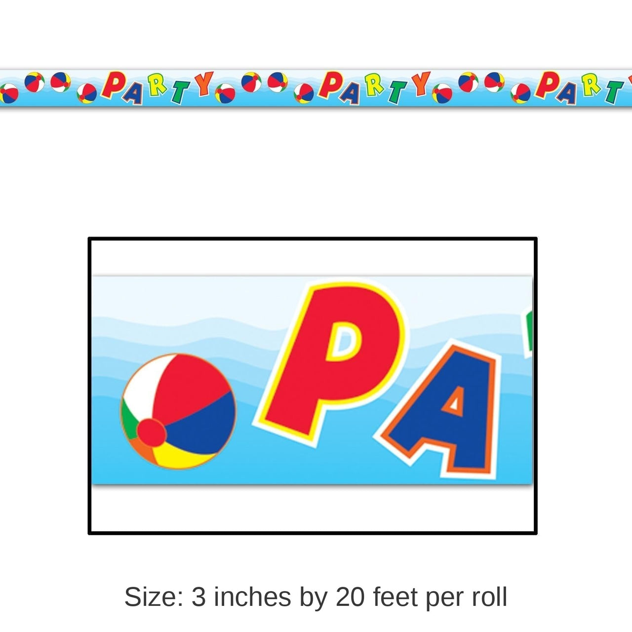 12 Pack Bulk Luau Party Beach Ball Party Tape