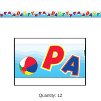 12 Pack Bulk Luau Party Beach Ball Party Tape