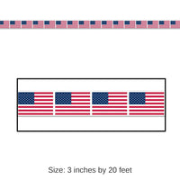 12 Pack Bulk American Flag Party Tape