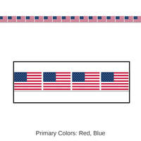 12 Pack Bulk American Flag Party Tape