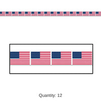 12 Pack Bulk American Flag Party Tape