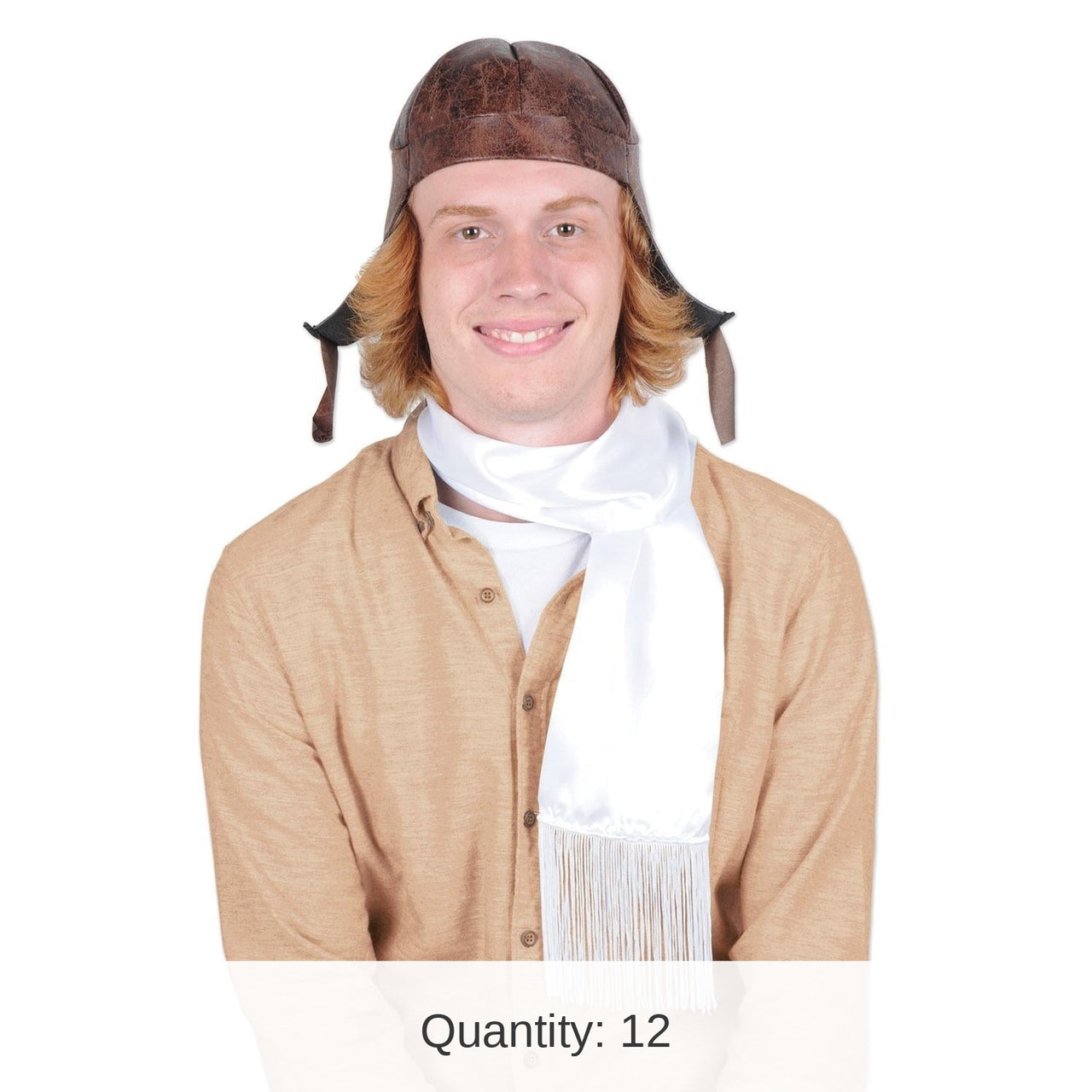 12 Pack Bulk Aviator Hat/Scarf Set