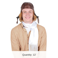 12 Pack Bulk Aviator Hat/Scarf Set