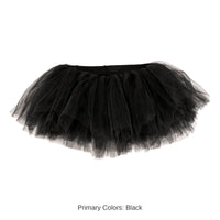 6 Pack Bulk Black Tutu Skirt One Size Fits Most for Costumes