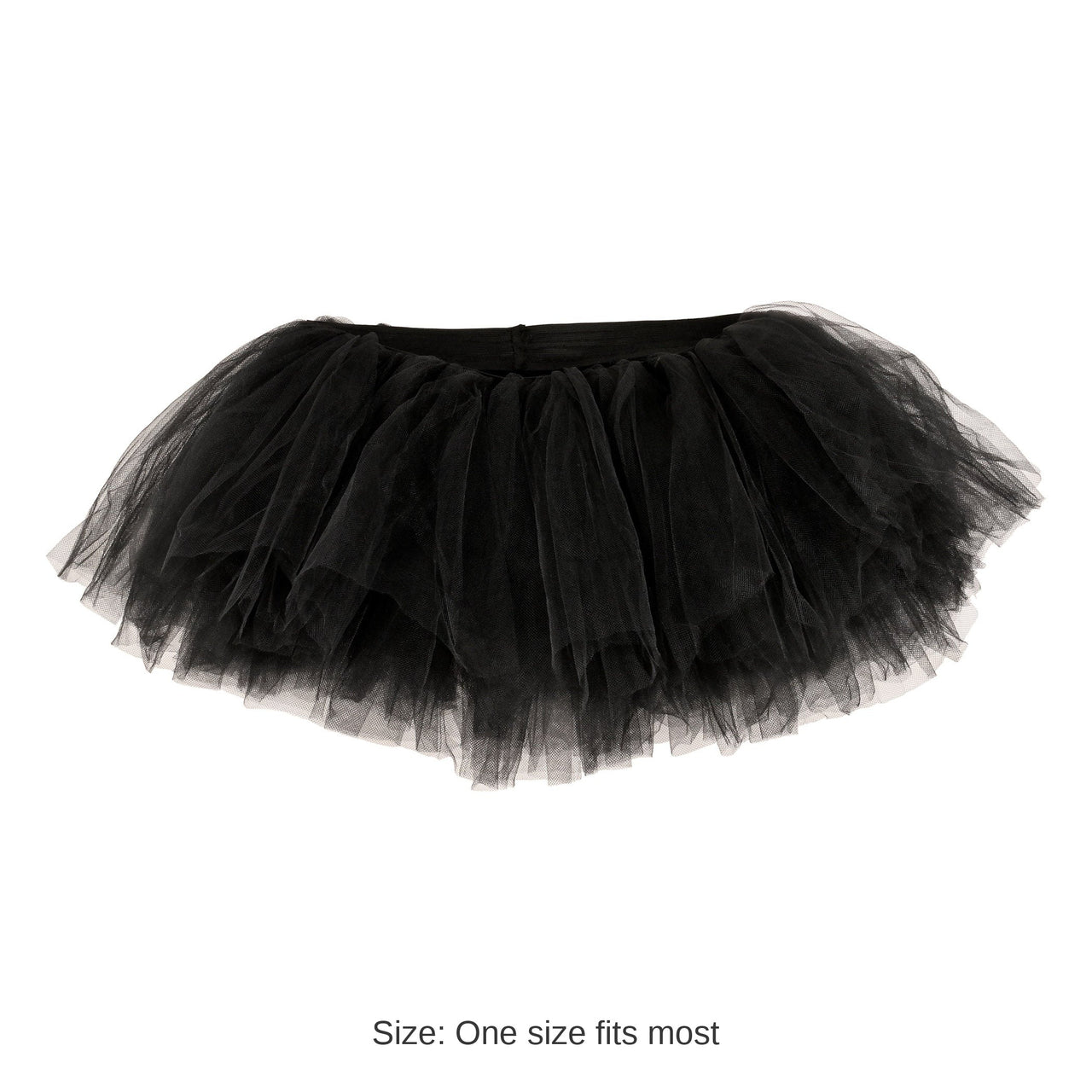 6 Pack Bulk Black Tutu Skirt One Size Fits Most for Costumes