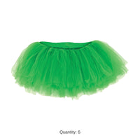 6 Pack Bulk Green Tutu Skirt One Size Fits Most Spirit & Halloween