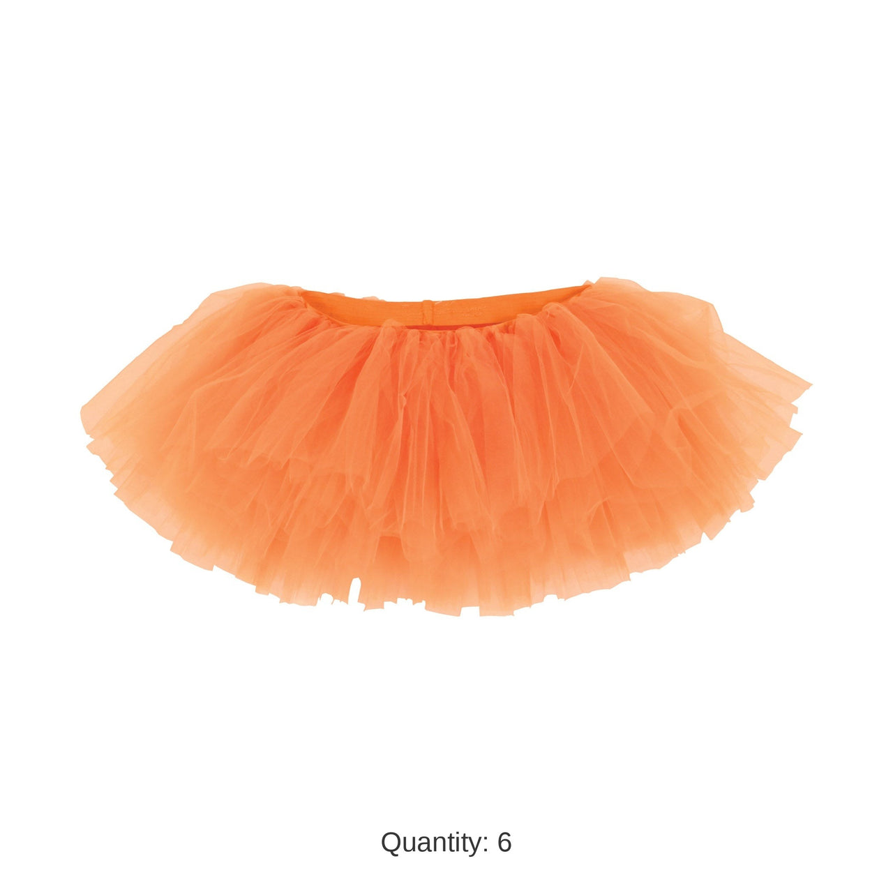 6 Pack Bulk Orange Tutu Skirt One Size Fits Most