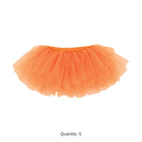 6 Pack Bulk Orange Tutu Skirt One Size Fits Most