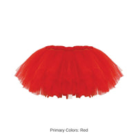 6 Pack Bulk Red Tutu Skirt One Size Fits Most for Spirit & Halloween