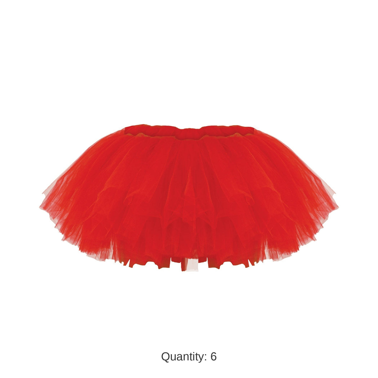 6 Pack Bulk Red Tutu Skirt One Size Fits Most for Spirit & Halloween