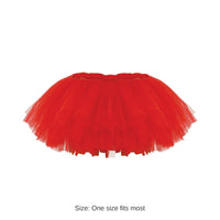6 Pack Bulk Red Tutu Skirt One Size Fits Most for Spirit & Halloween