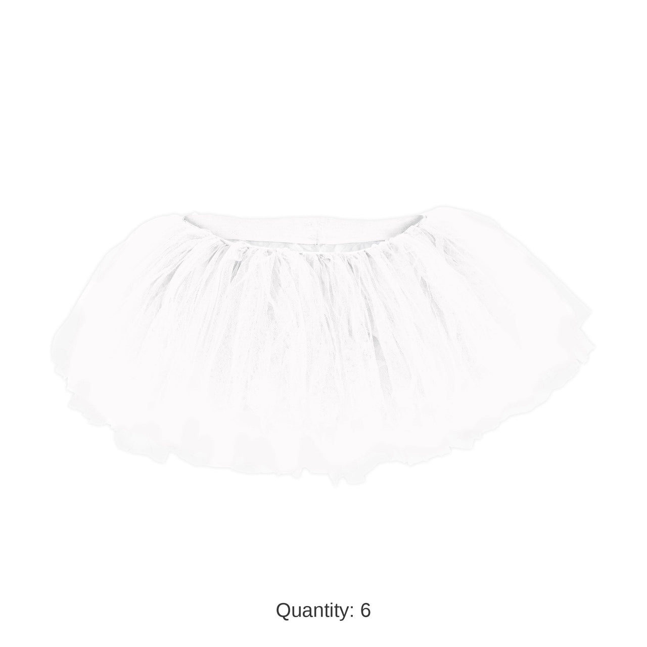 6 Pack Bulk White Tutu Skirt One Size Fits Most Spirit & Halloween