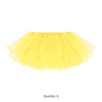 6 Pack Bulk Vibrant Yellow Tutu Skirt One Size Fits Most