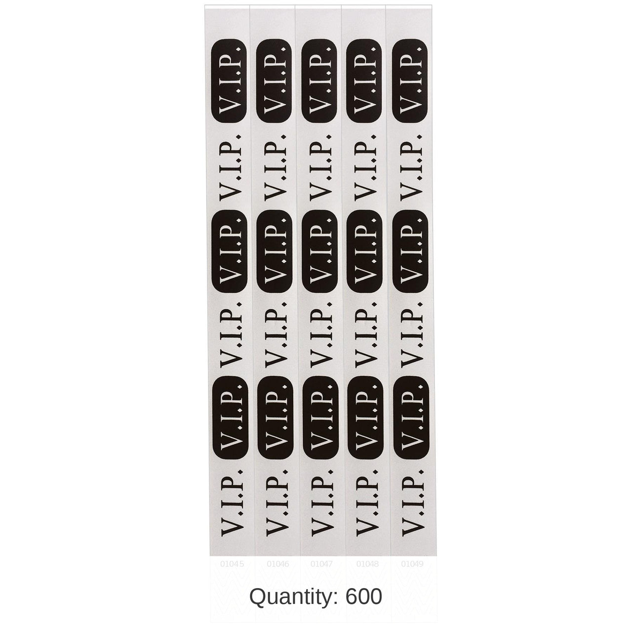 600 Pack Bulk Silver V.I.P. Party Wristbands