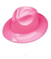 25 Pack Bulk Pink Plastic Fedora One Size Fits Most Party Hat