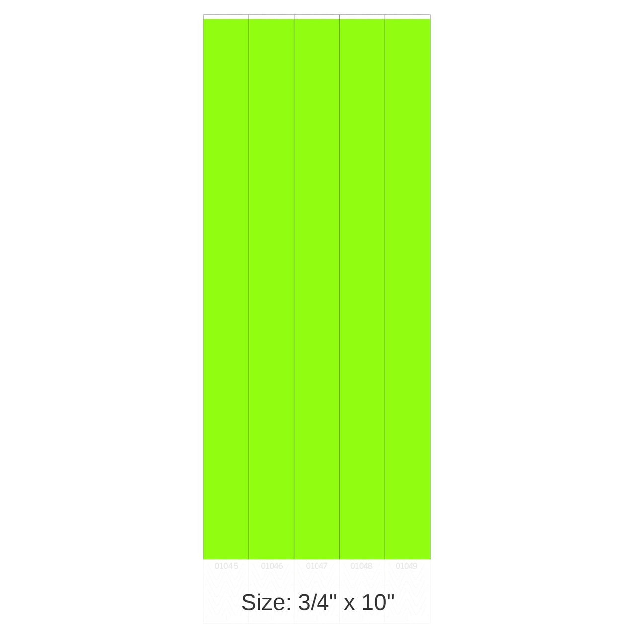 600 Pack Bulk Solid Color Neon Lime Party Wristbands