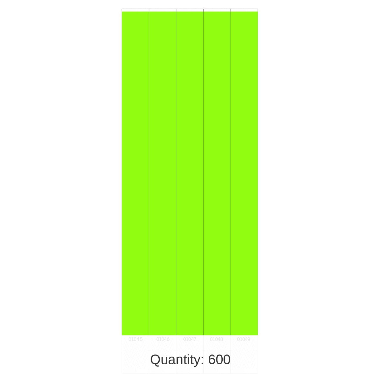 600 Pack Bulk Solid Color Neon Lime Party Wristbands