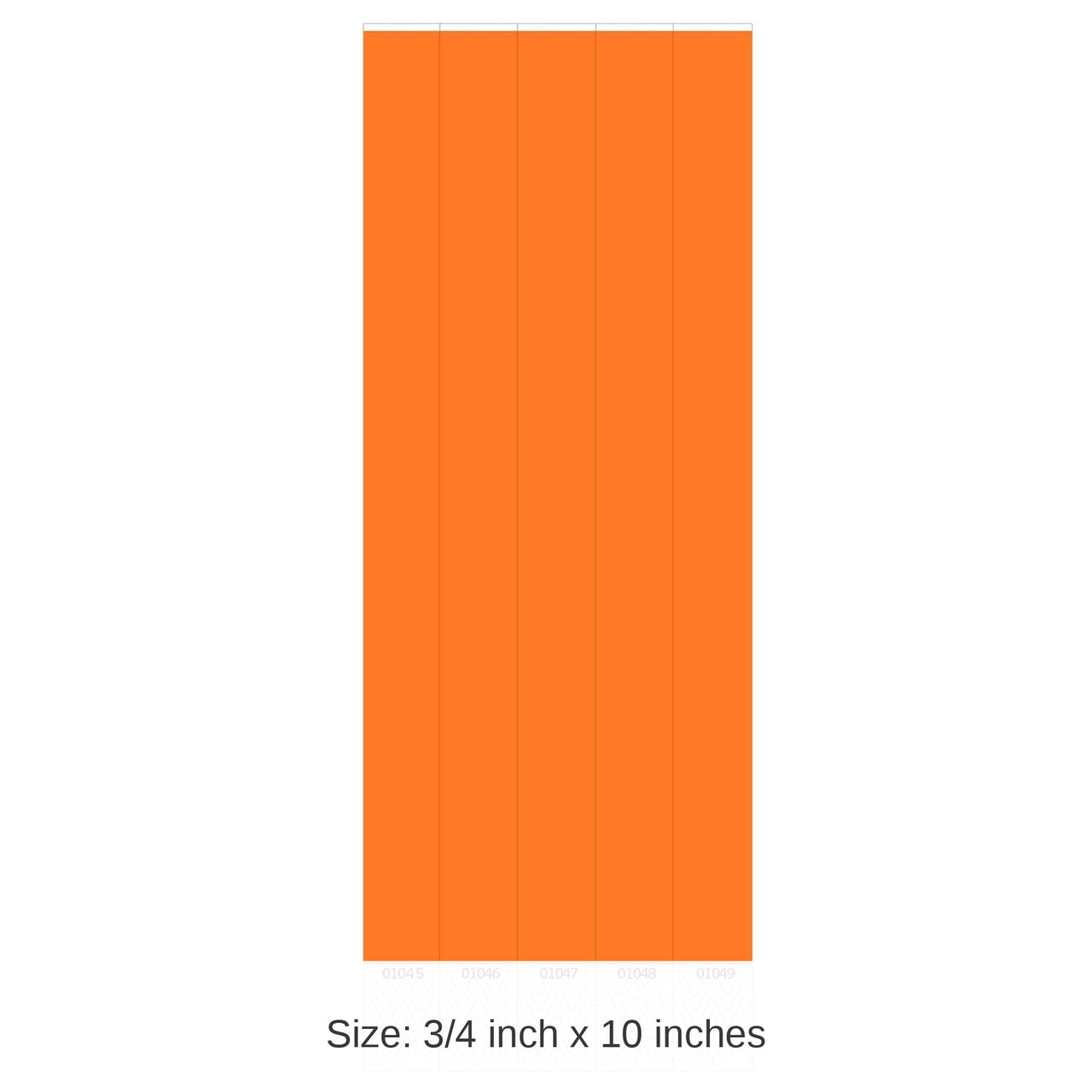600 Pack Bulk Solid Color Neon Orange Party Wristbands