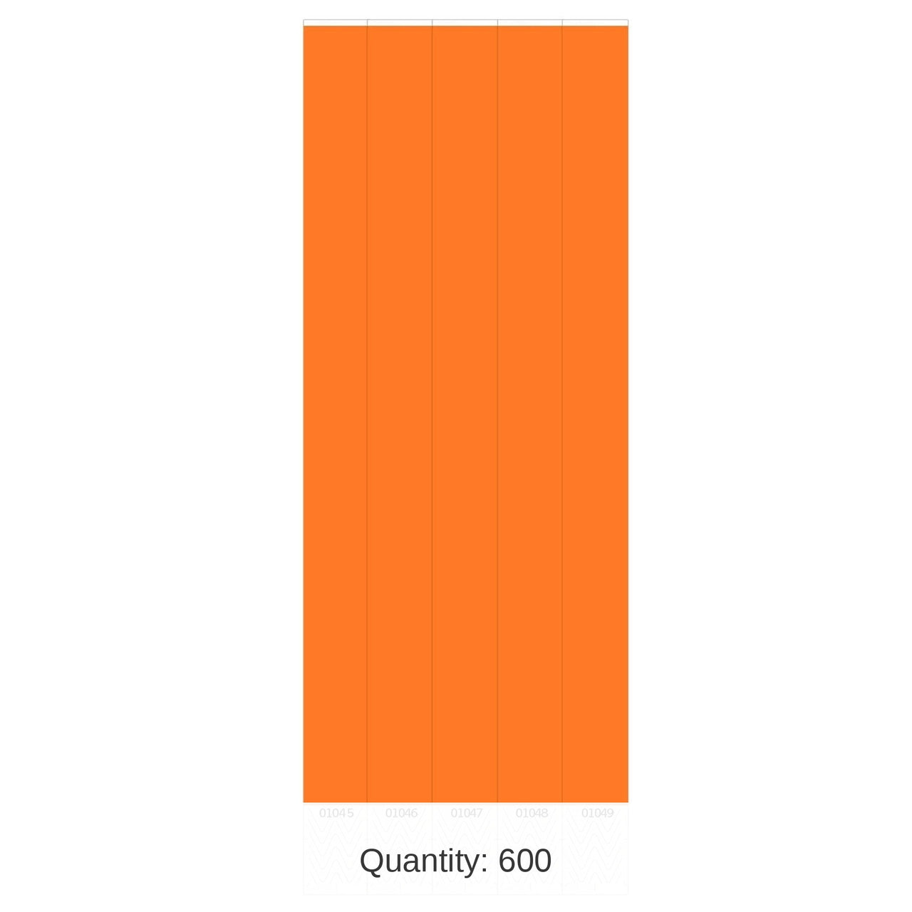 600 Pack Bulk Solid Color Neon Orange Party Wristbands