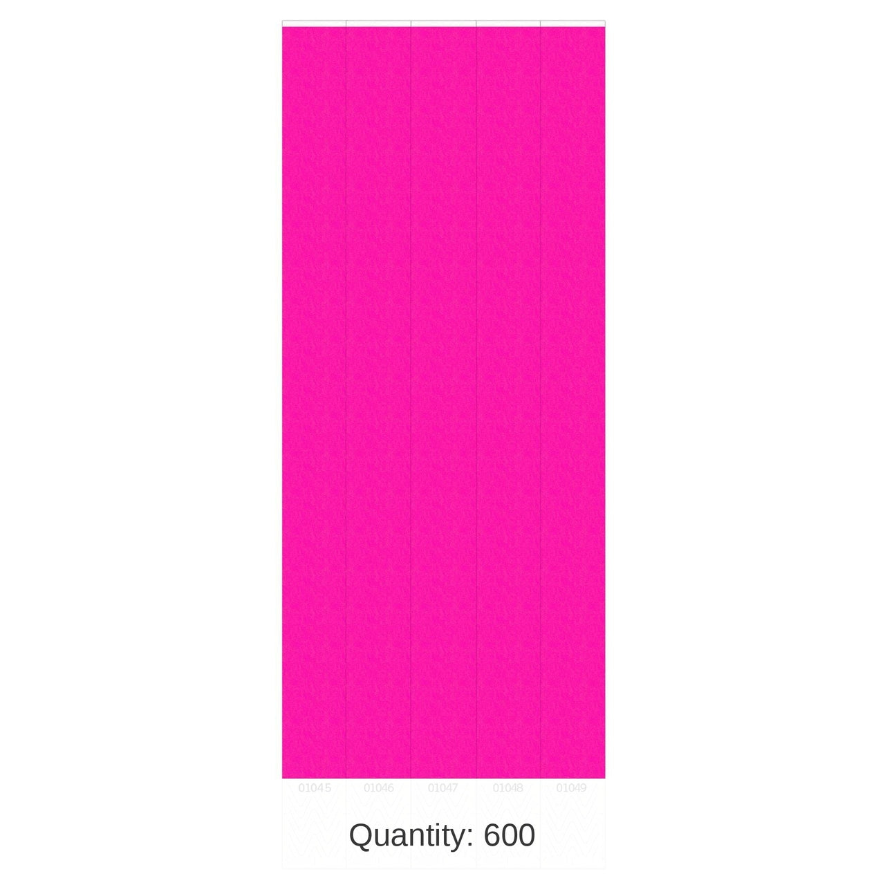 600 Pack Bulk Solid Color Neon Pink Party Wristbands