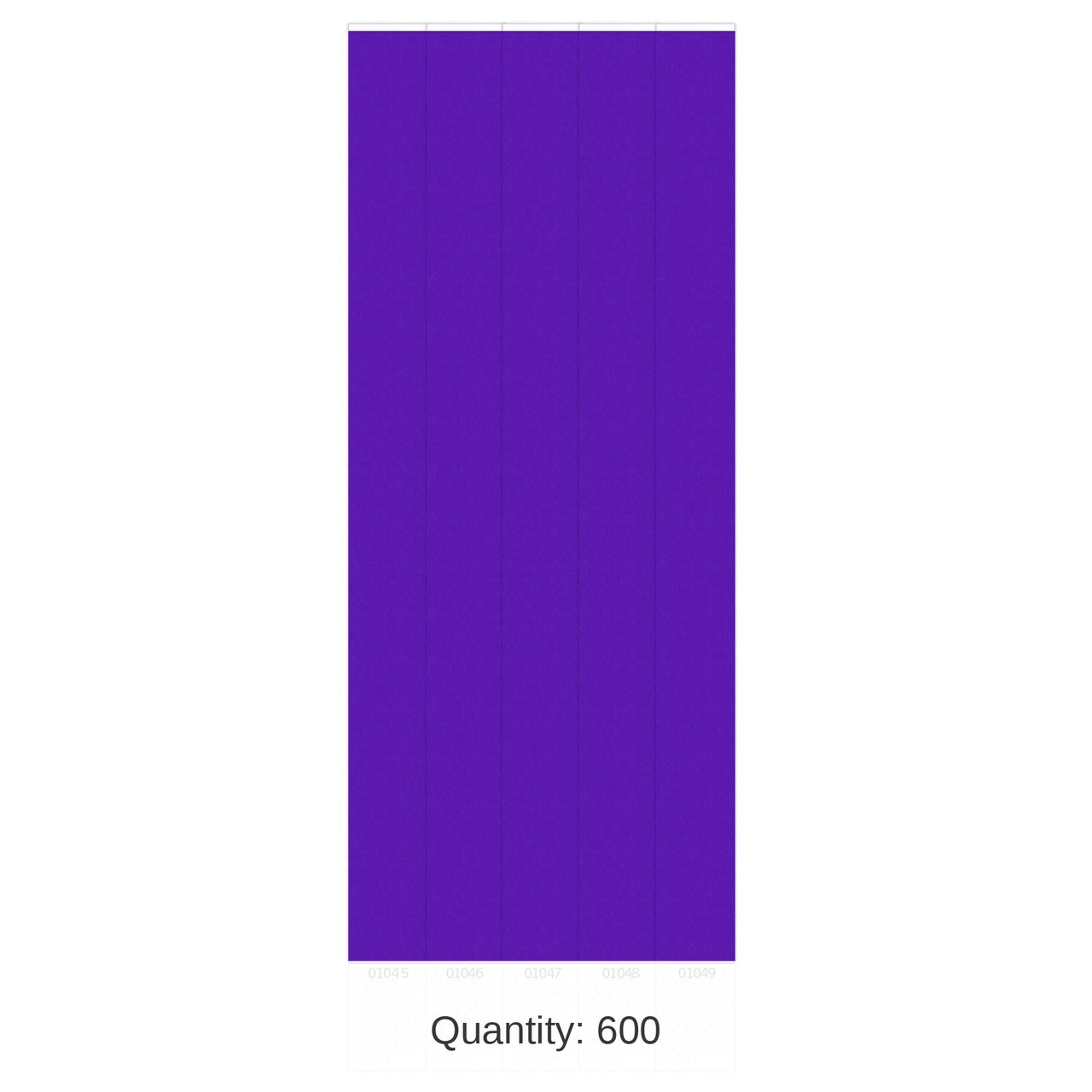 600 Pack Bulk Solid Color Purple Party Wristbands