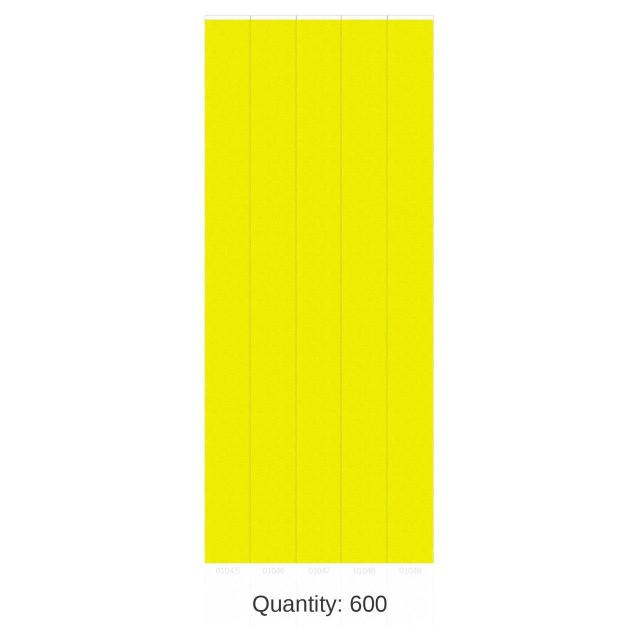 600 Pack Bulk Solid Color Yellow Party Wristbands