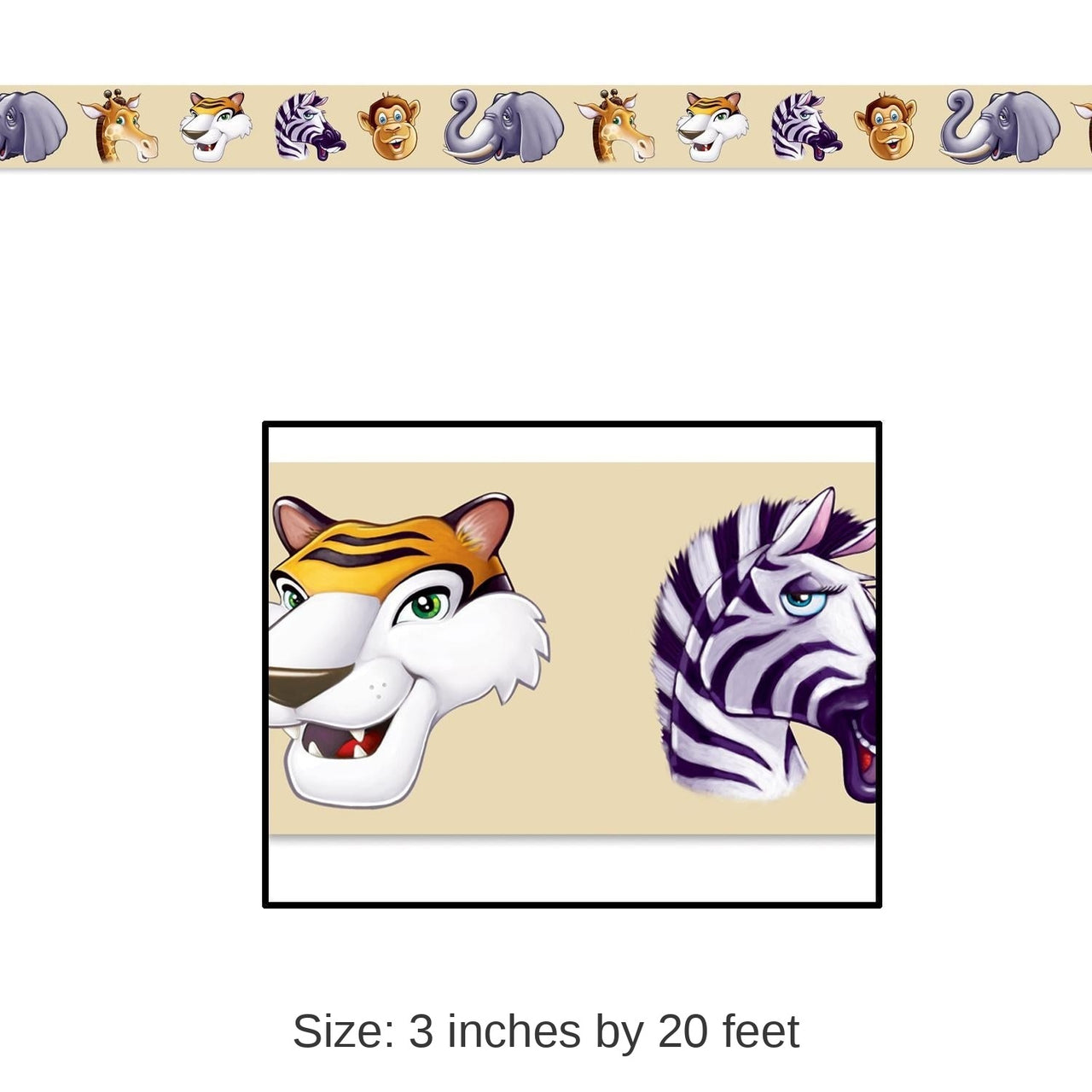 12 Pack Bulk Jungle Animals Party Tape